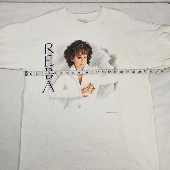Vintage Reba Mcentire Tour Shirt White Graphic Tee 90s 1997 Large Made In USA - Picture 9 of 11